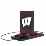 Wisconsin Badgers Linen 2500mAh Credit Card Powerbank-0