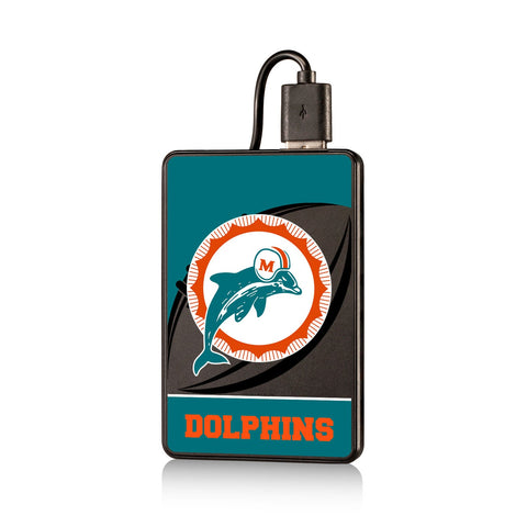 Miami Dolphins 1966-1973 Historic Collection Passtime 2500mAh Credit Card Powerbank-0