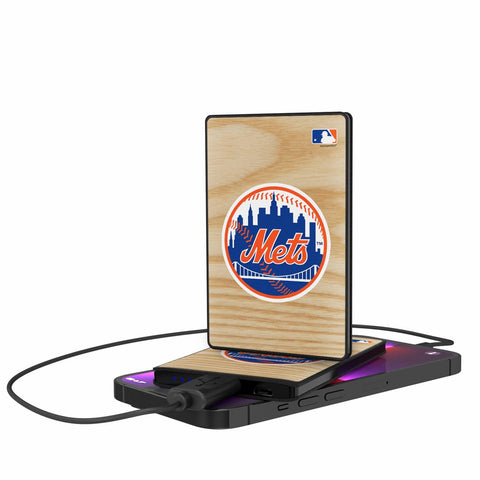 New York Mets Wood Bat 2500mAh Credit Card Powerbank-0