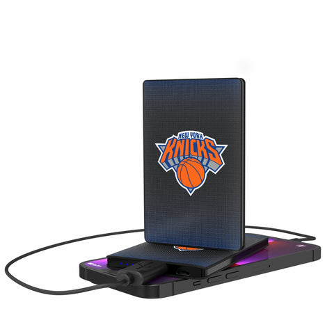 New York Knicks Linen 2500mAh Credit Card Powerbank-0