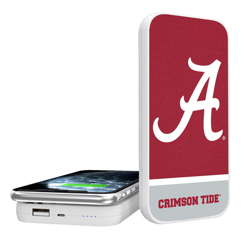 Alabama Crimson Tide Endzone Solid 5000mAh Portable Wireless Charger-0