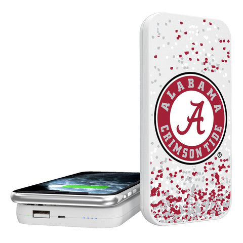 Alabama Crimson Tide Confetti 5000mAh Portable Wireless Charger-0
