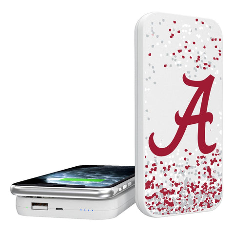 Alabama Crimson Tide Confetti 5000mAh Portable Wireless Charger-0