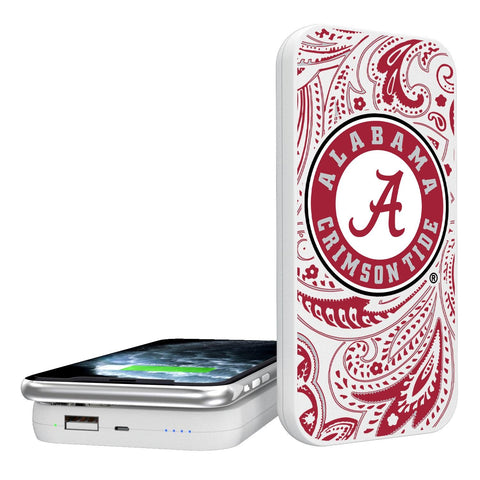Alabama Crimson Tide Paisley 5000mAh Portable Wireless Charger-0