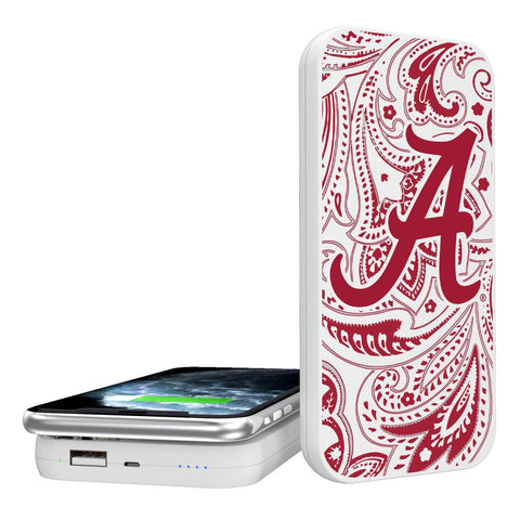 Alabama Crimson Tide Paisley 5000mAh Portable Wireless Charger-0