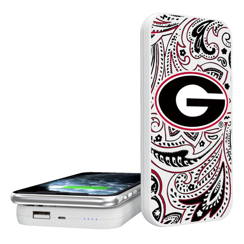 University of Georgia Bulldogs Paisley 5000mAh Portable Wireless Charger