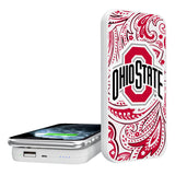 Ohio State University Buckeyes Paisley 5000mAh Portable Wireless Charger
