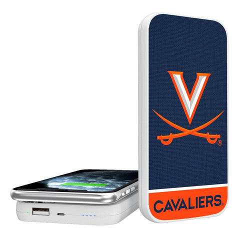 Virginia Cavaliers Endzone Solid 5000mAh Portable Wireless Charger-0