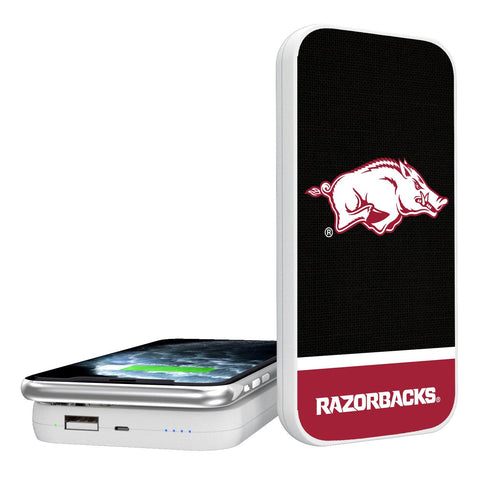 Arkansas Razorbacks Endzone Solid 5000mAh Portable Wireless Charger-0