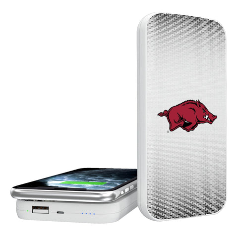 University of Arkansas Fayetteville Razorbacks Linen 5000mAh Portable Wireless Charger