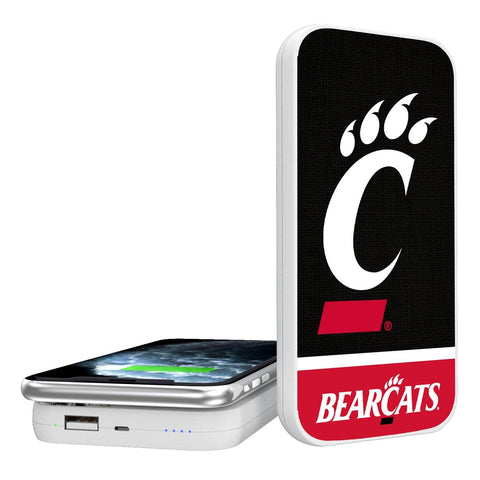 Cincinnati Bearcats Endzone Solid 5000mAh Portable Wireless Charger-0