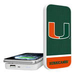 Miami Hurricanes Endzone Solid 5000mAh Portable Wireless Charger-0