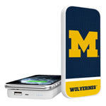 Michigan Wolverines Endzone Solid 5000mAh Portable Wireless Charger-0