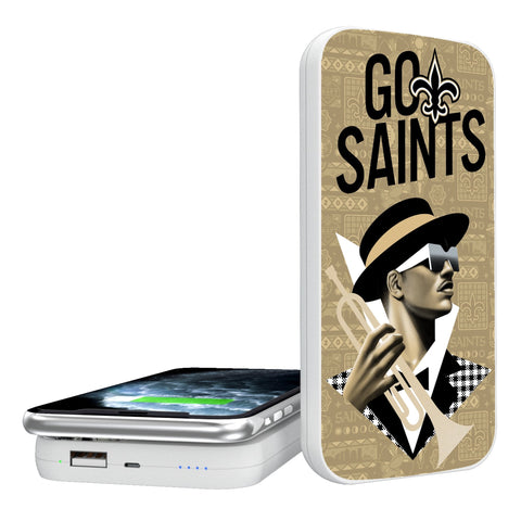 New Orleans Saints 2024 Illustrated Limited Edition 5000mAh Portable Wireless Charger-0