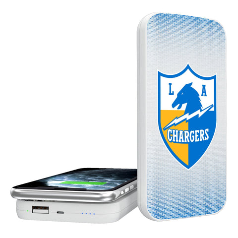 Los Angeles Chargers Historic Collection Linen 5000mAh Portable Wireless Charger