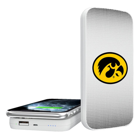 University of Iowa Hawkeyes Linen 5000mAh Portable Wireless Charger