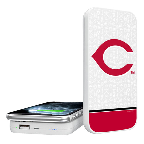 Cincinnati Reds Memories 5000mAh Portable Wireless Charger-0