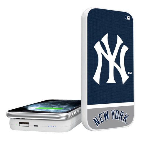 New York Yankees Solid Wordmark 5000mAh Portable Wireless Charger-0