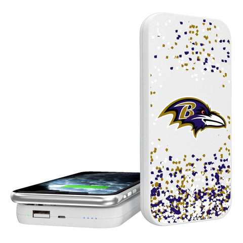 Baltimore Ravens Confetti 5000mAh Portable Wireless Charger-0