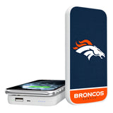 Denver Broncos Endzone Solid 5000mAh Portable Wireless Charger