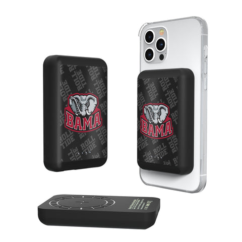University of Alabama Crimson Tide Script A Quadtile Wireless Mag Power Bank