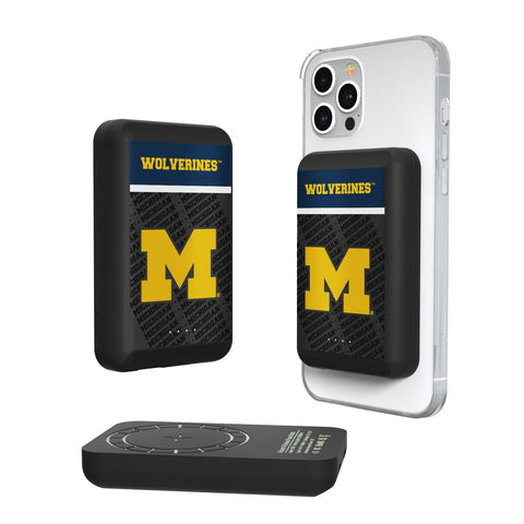 Michigan Wolverines Endzone Plus Wireless Mag Power Bank-0