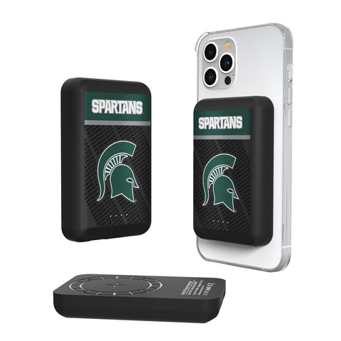 Michigan State Spartans Endzone Plus Wireless Mag Power Bank-0