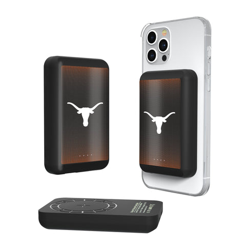 Texas Longhorns Linen Wireless Mag Power Bank-0