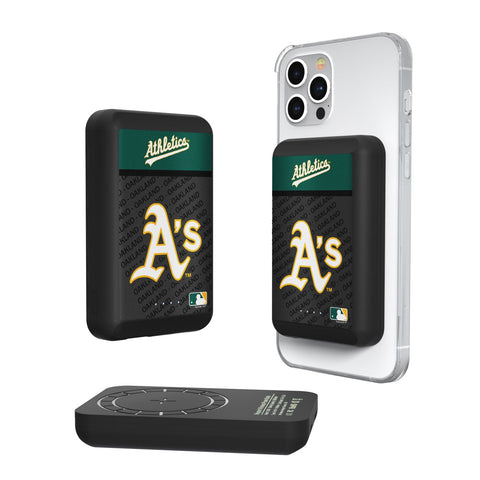 Oakland Athletics Endzone Plus 5000mAh Magnetic Wireless Charger-0