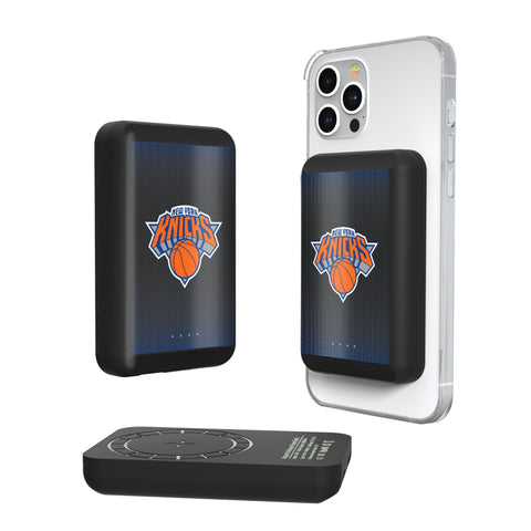 New York Knicks Linen Wireless Mag Power Bank-0