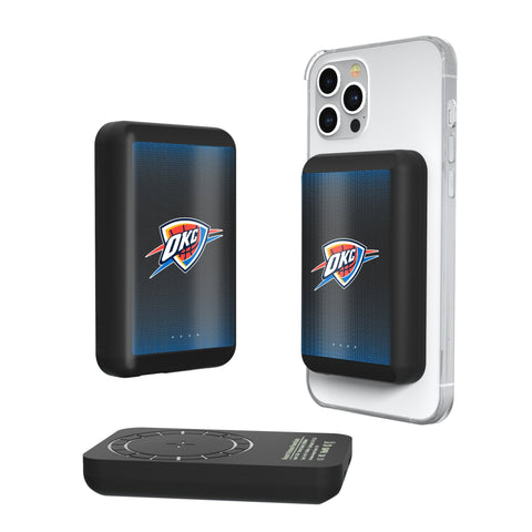 Oklahoma City Thunder Linen Wireless Mag Power Bank