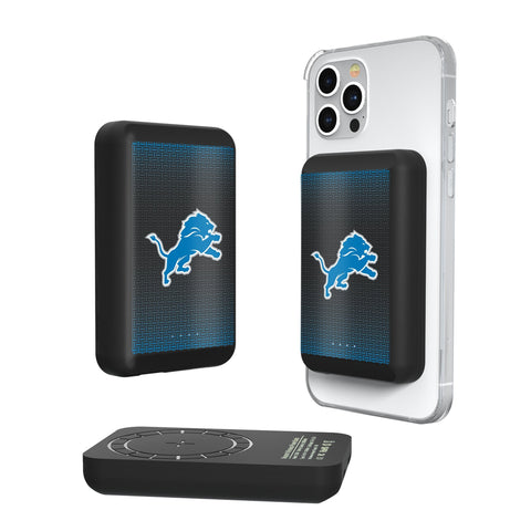 Detroit Lions Linen Wireless Mag Power Bank-0