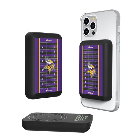 Minnesota Vikings Football Field 5000mAh Magnetic Wireless Charger-0