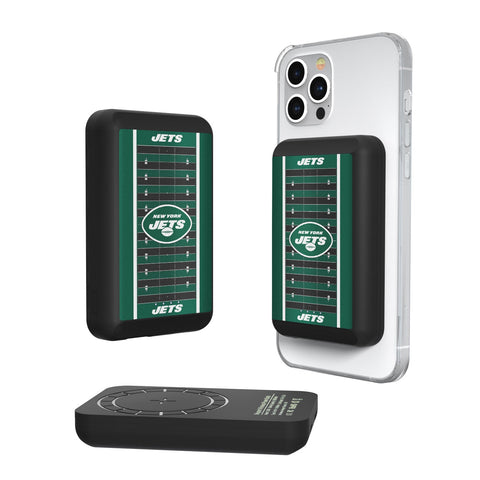 New York Jets Football Field 5000mAh Magnetic Wireless Charger-0