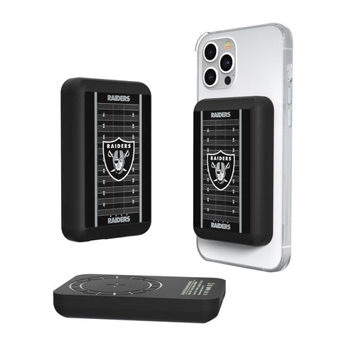 Las Vegas Raiders Football Field 5000mAh Magnetic Wireless Charger-0