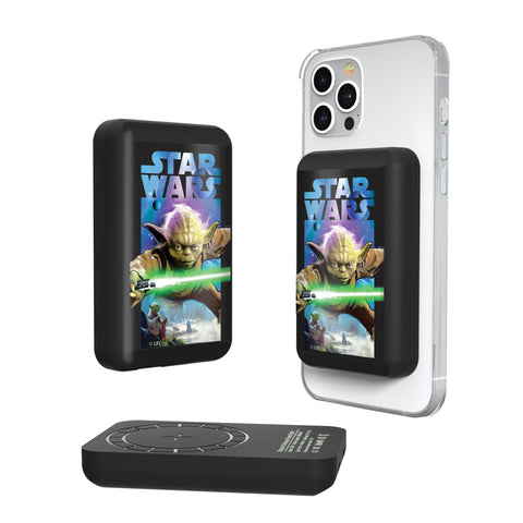 Star Wars Yoda Portrait Collage Wireless Mag Power Bank