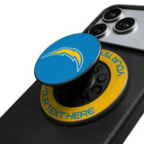 Los Angeles Chargers Personalized Endzone Solid PopSockets Magnetic Phone Grip and Stand
