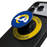 Los Angeles Rams Personalized Endzone Solid PopSockets Magnetic Phone Grip and Stand