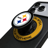 Pittsburgh Steelers Personalized Endzone Solid PopSockets Magnetic Phone Grip and Stand