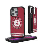 University of Alabama Crimson Tide Personalized Stripe Rugged Phone Case for Apple iPhone