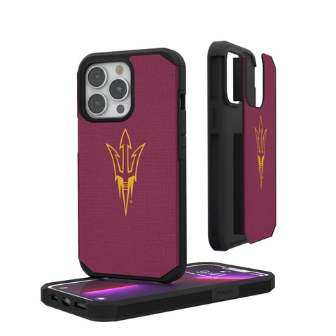 Arizona State University Sun Devils Solid Rugged Phone Case-0