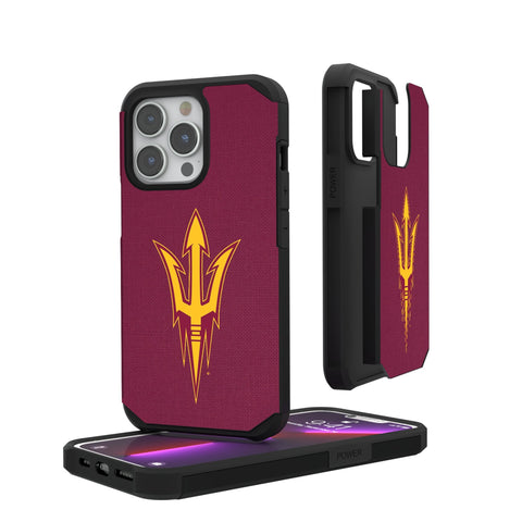 Arizona State University Sun Devils Solid Rugged Phone Case for Apple iPhone