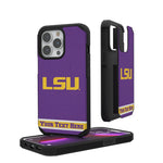 Louisiana State University Tigers Personalized Stripe Rugged Phone Case for Apple iPhone