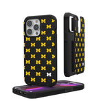 University of Michigan Wolverines Fashion Pattern Rugged Phone Case for Apple iPhone-0
