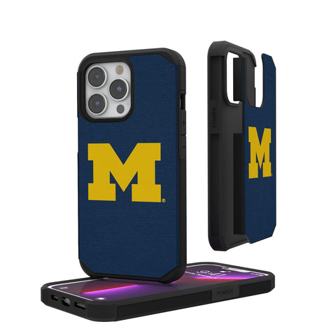 Michigan Wolverines Solid Rugged Case-0