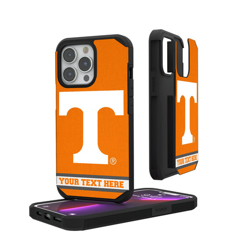 University of Tennessee Volunteers Personalized Stripe Rugged Phone Case for Apple iPhone