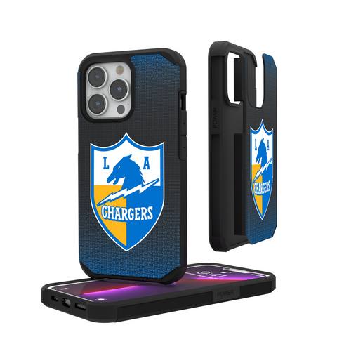 Los Angeles Chargers Historic Collection Linen Rugged Phone Case-0