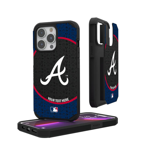 Atlanta Braves Personalized Circle Rugged Phone Case for Apple iPhone