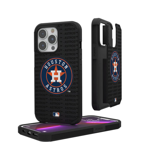 Houston Astros Text Backdrop Rugged Phone Case
