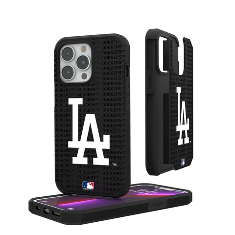 LA Dodgers Text Backdrop Rugged Phone Case for Apple iPhone
